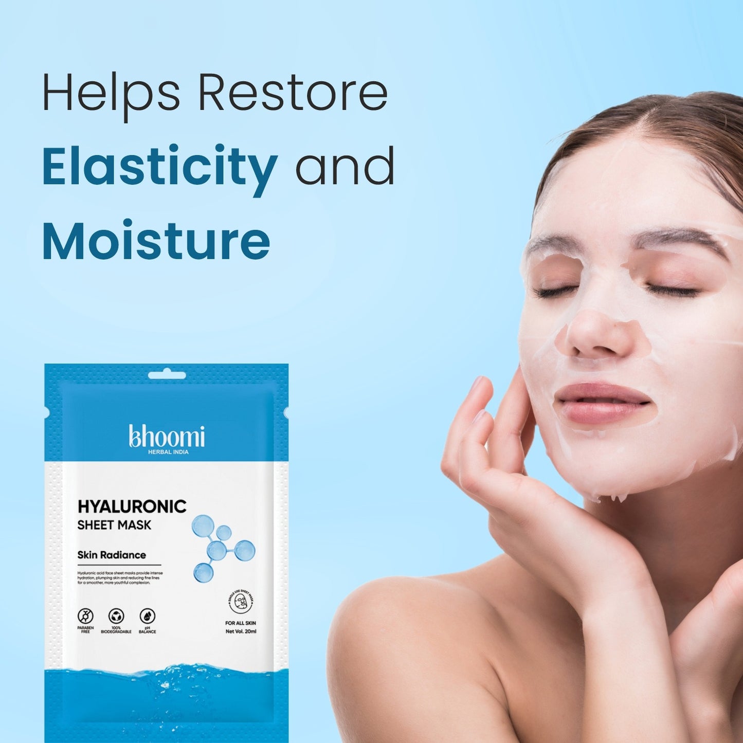 Bhoomi Herbal India Hyaluronic Sheet Mask (20 ml)