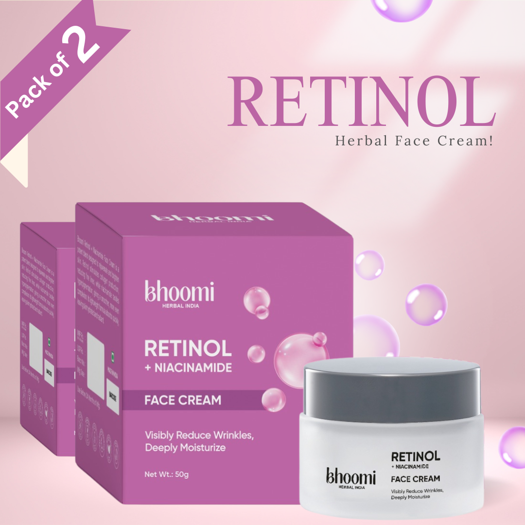 Bhoomi Herbal India Retinol + Niacinamide Face Cream (50gm)