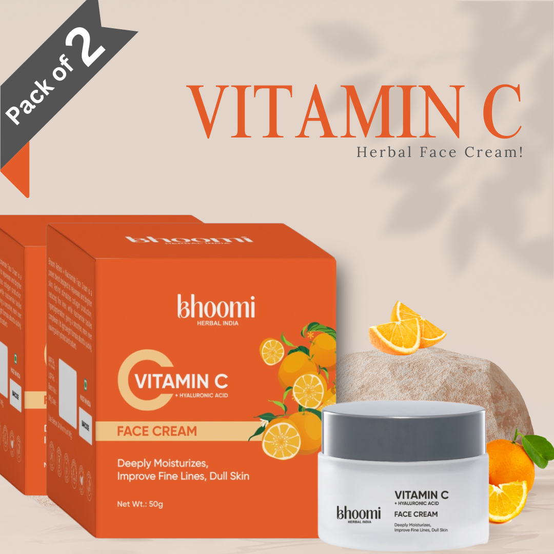 Bhoomi Herbal India Vitamin C + Hyaluronic Acid Face Cream (50gm)