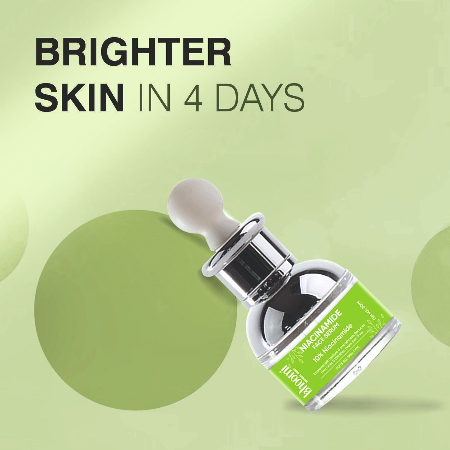 Bhoomi herbal India Niacinamide Face Serum 30 ml: 10% Niacinamide- Pack of 2