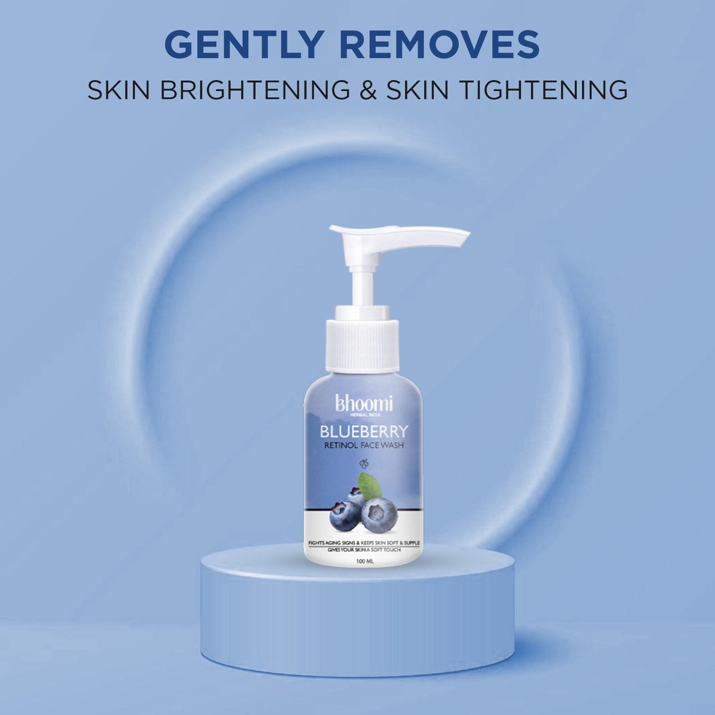 Bhoomi herbal India Blueberry Retinol Face Wash (100 ml) Pack of 3
