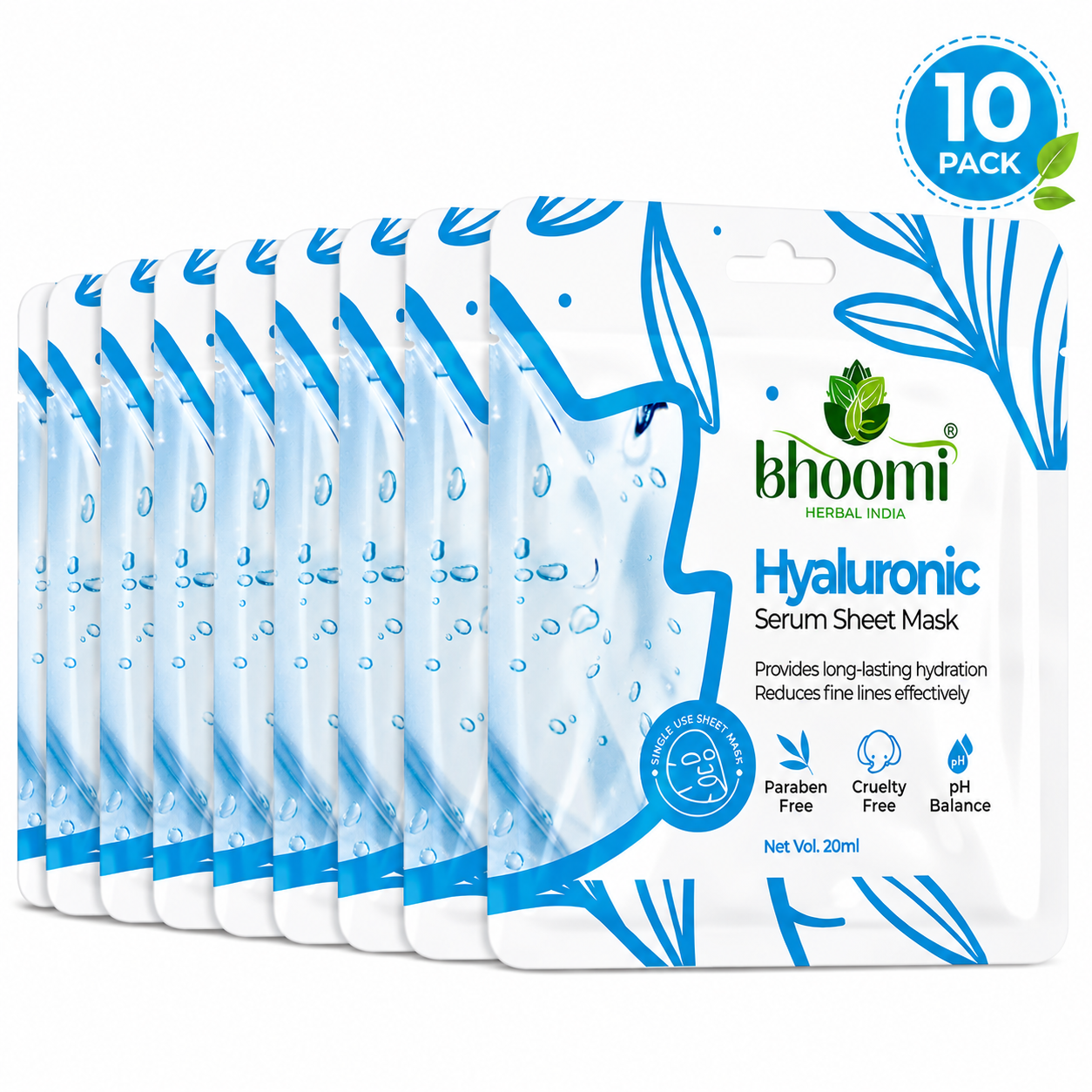 Bhoomi Herbal India Hyaluronic Serum Sheet Mask (20 ml)