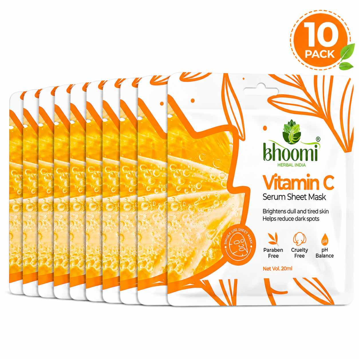 Bhoomi Herbal India Vitamin C Serum Sheet Mask (20 ml)