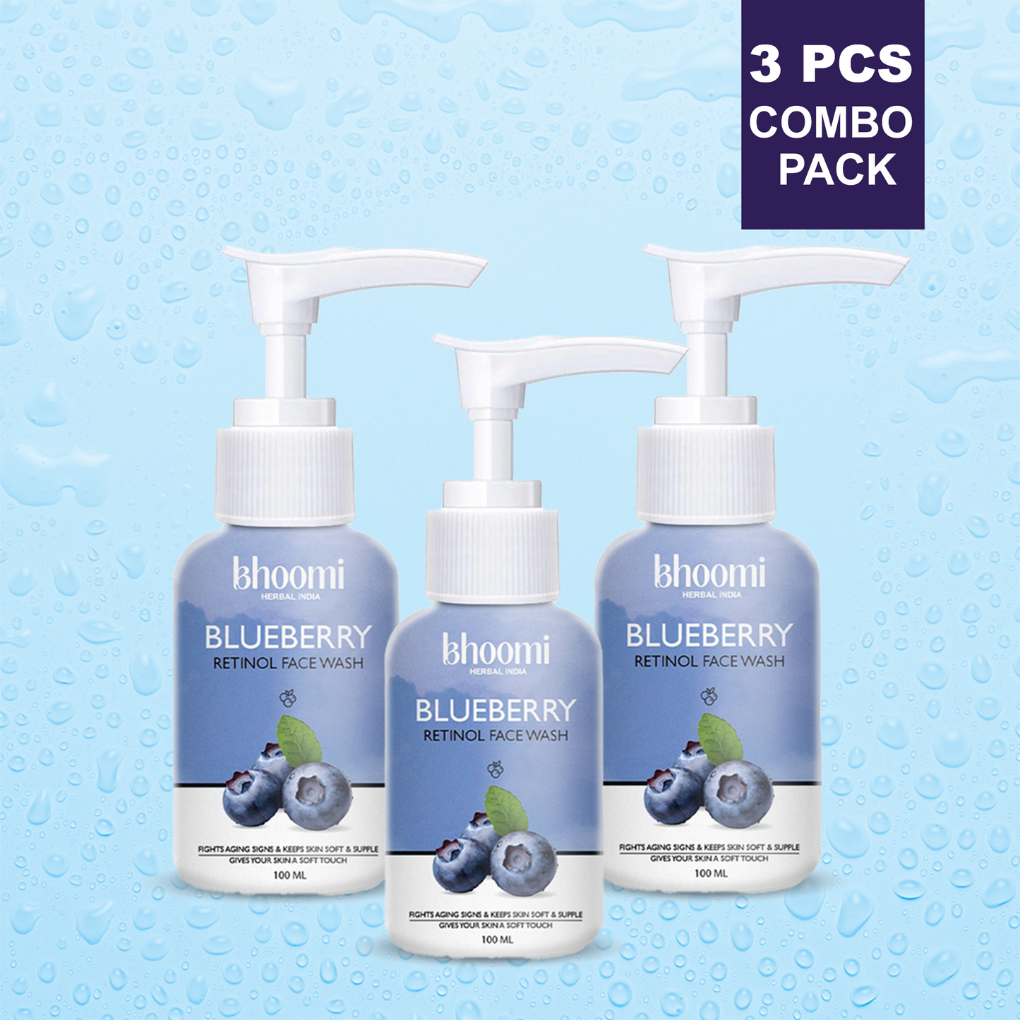 Bhoomi herbal India Blueberry Retinol Face Wash (100 ml)
