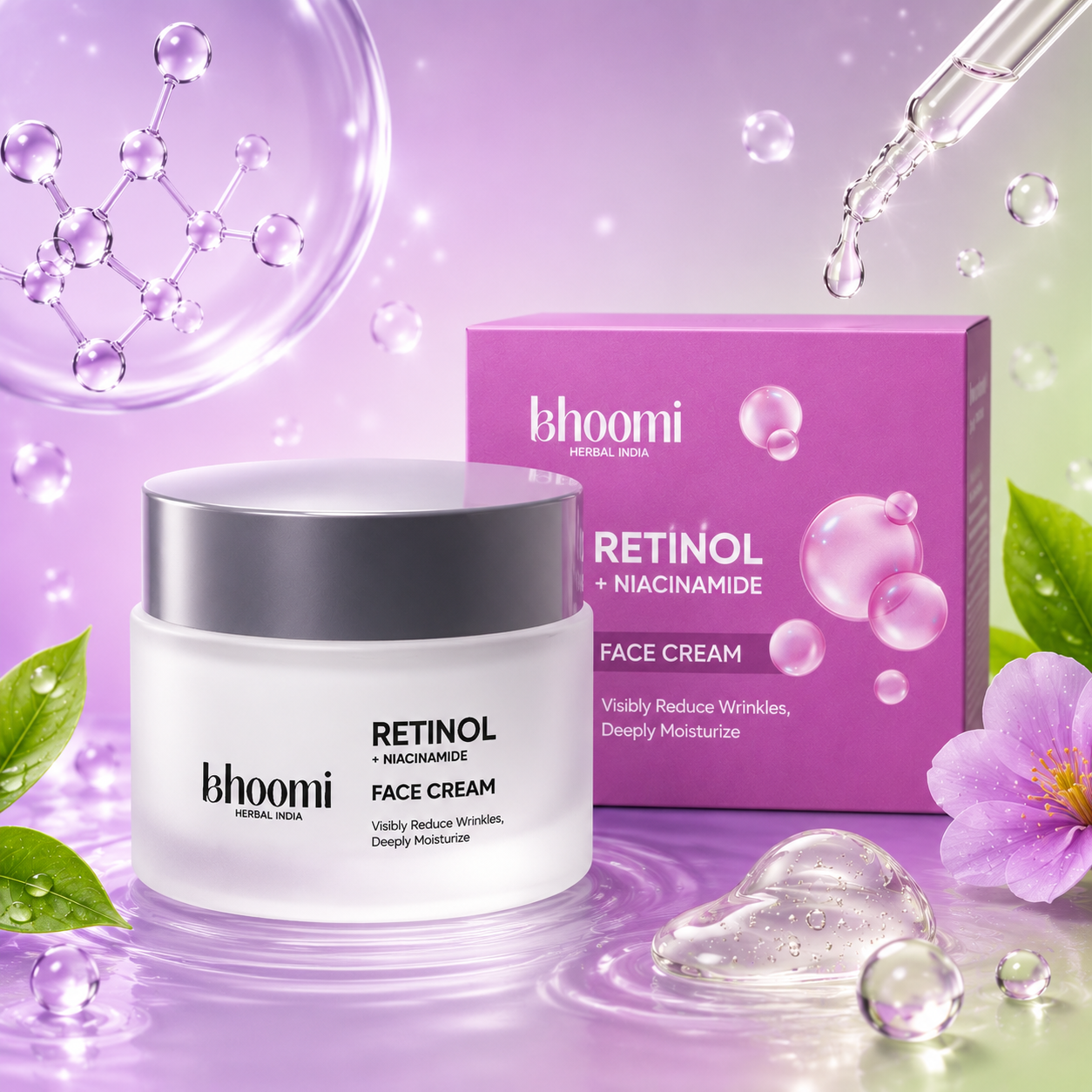 Bhoomi Herbal India Retinol + Niacinamide Face Cream (50gm)