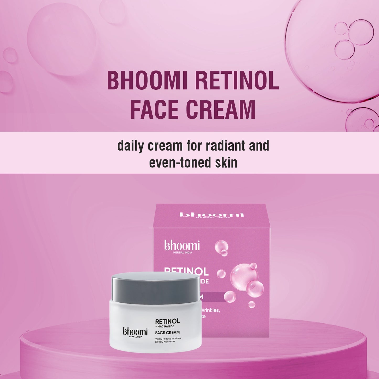 Bhoomi Herbal India Retinol + Niacinamide  Face Cream (50gm)- Pack of 1