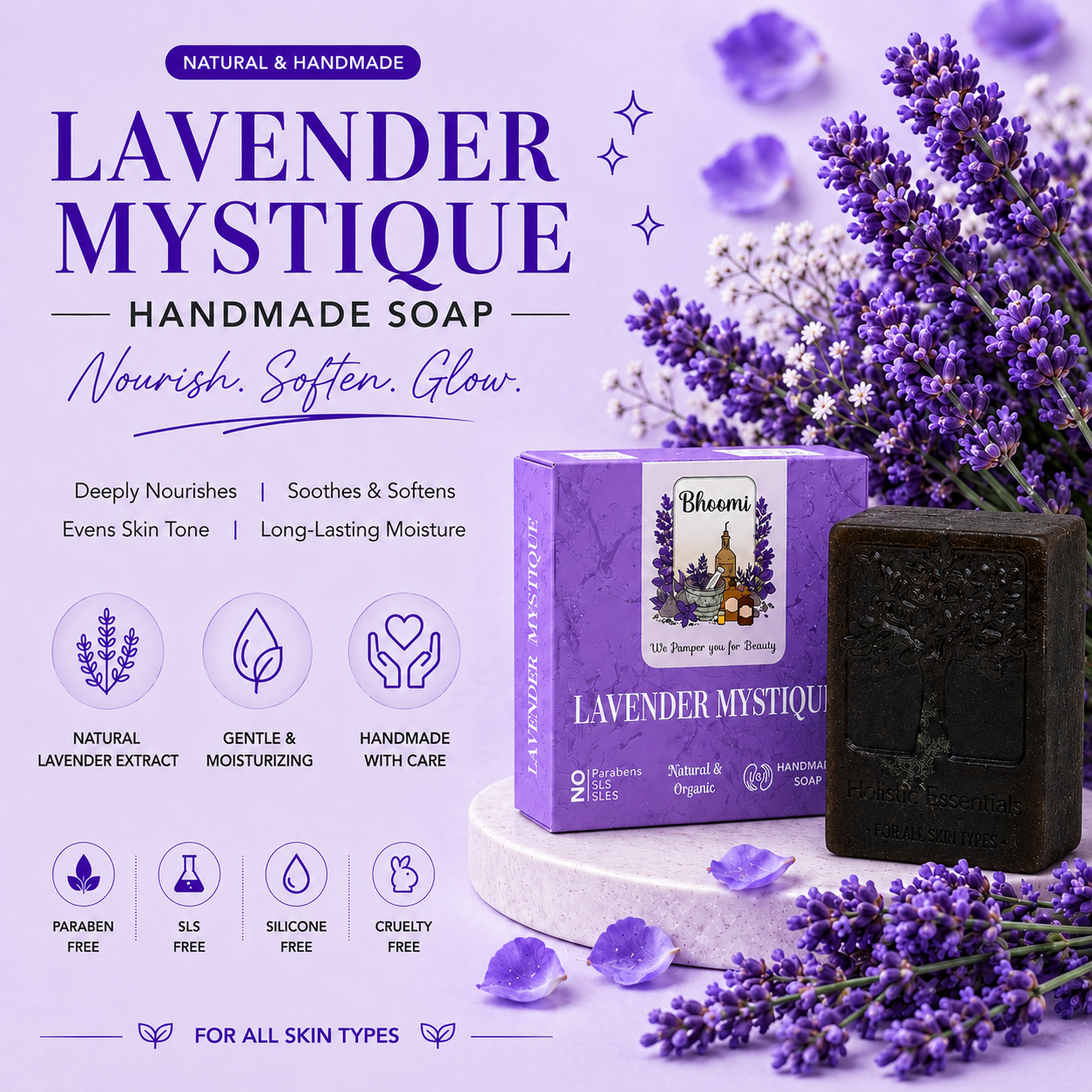 Bhoomi Herbal India Lavender Mystique Soap