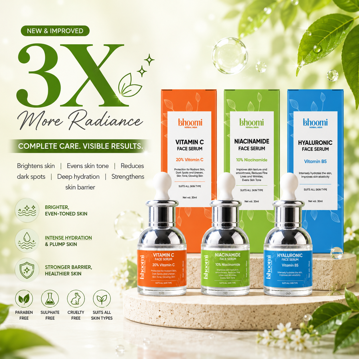 Pack of 3 different Face Serum