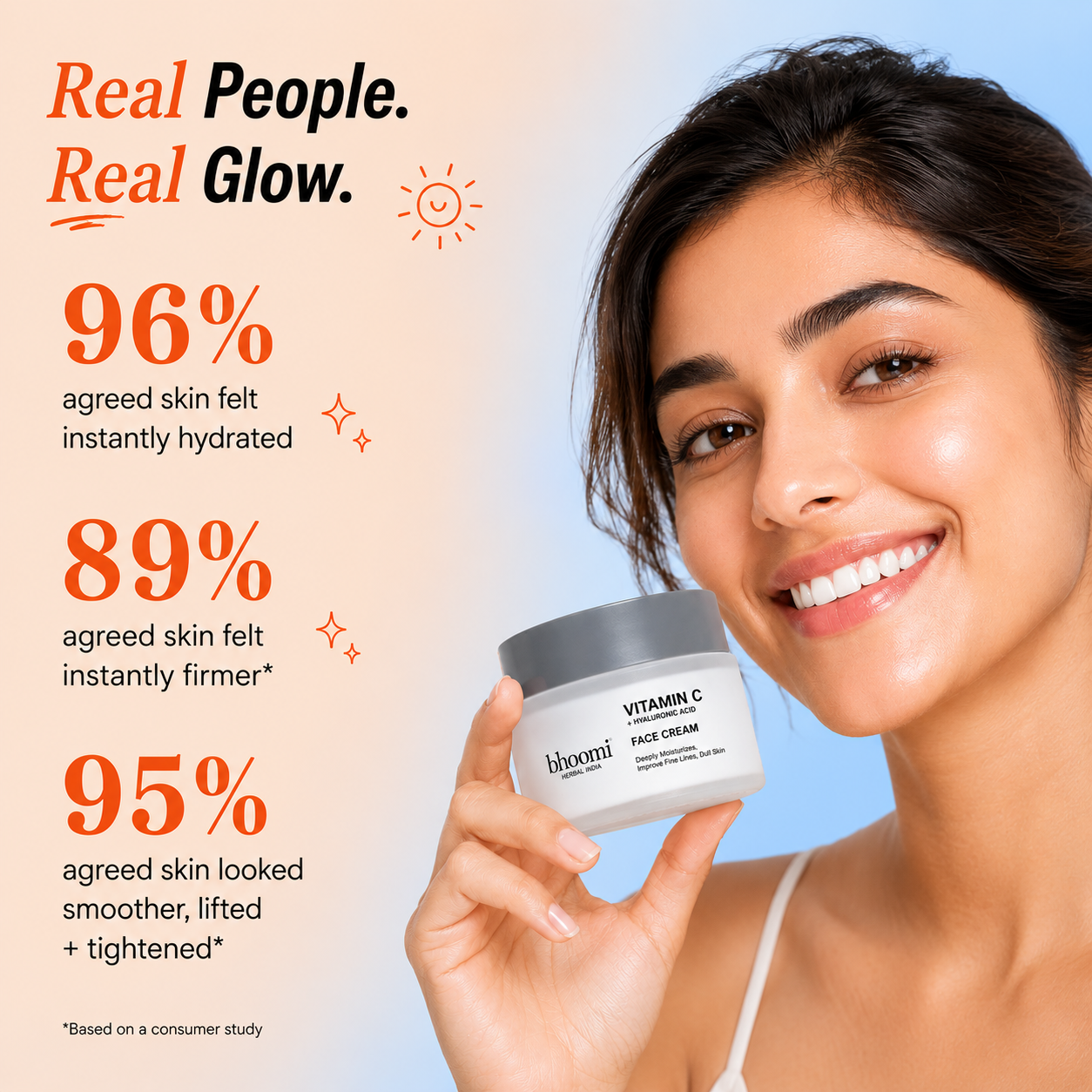 Bhoomi Herbal India Vitamin C + Hyaluronic Acid Face Cream (50gm)