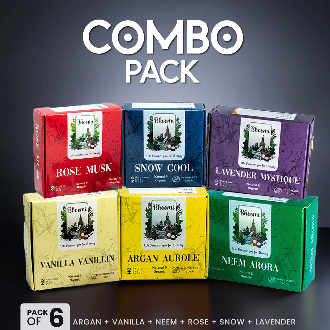 Pack of 6 Soaps with different flavor