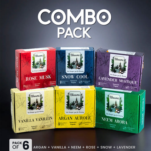 Pack of 6 Soaps with different flavor