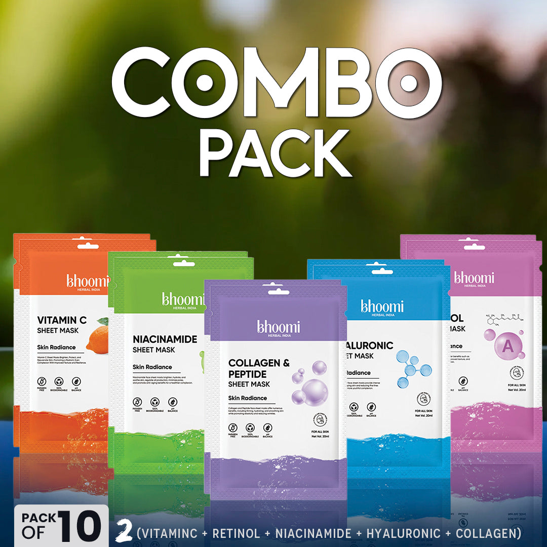 Pack of 10 Sheet Mask with different Flavor