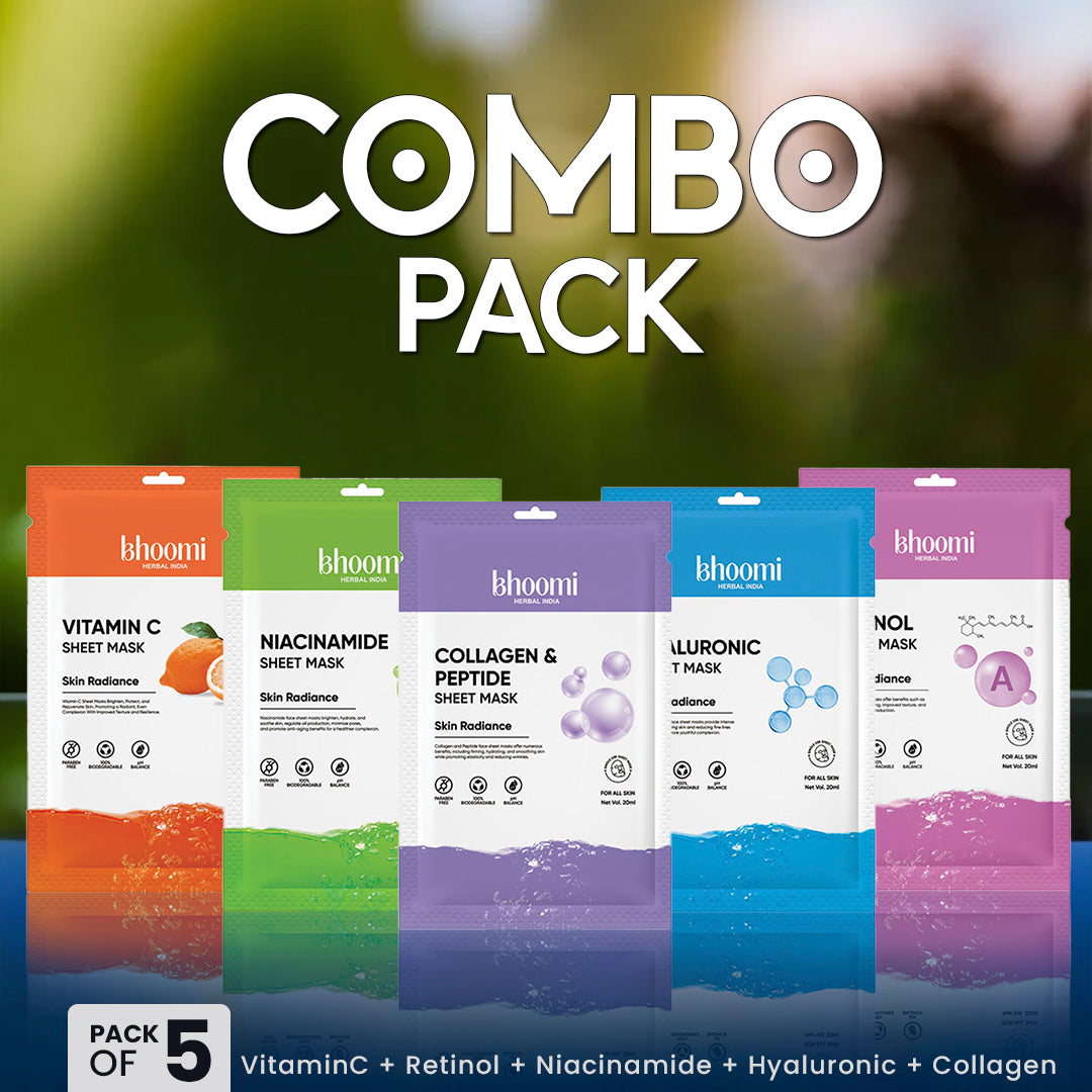 Pack of 5 Sheet Mask with different Flavor