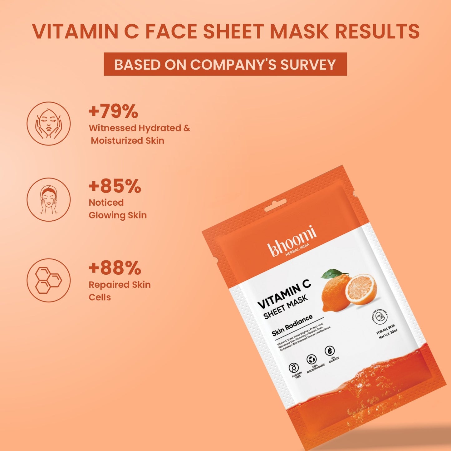 Bhoomi Herbal India Vitamin C Sheet Mask (20 ml)