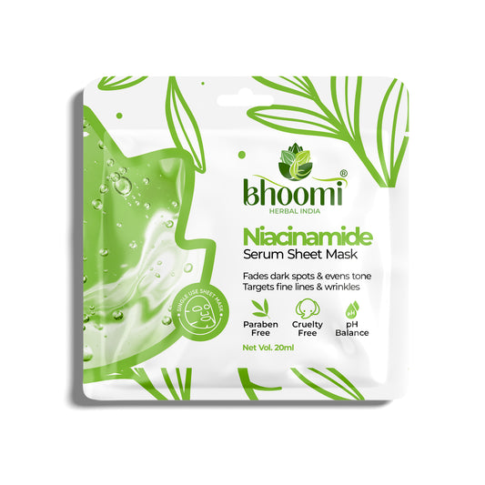 Bhoomi Herbal India Niacinamide Serum Sheet Mask (20 ml)