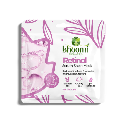 Bhoomi Herbal India Retinol Serum Sheet Mask (20 ml)