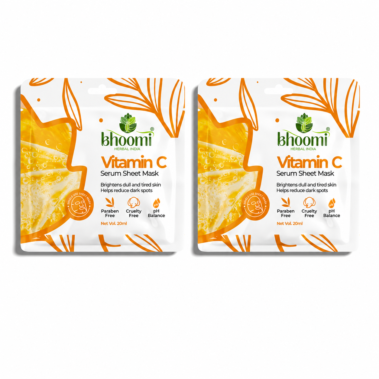 Bhoomi Herbal India Vitamin C Serum Sheet Mask (20 ml)