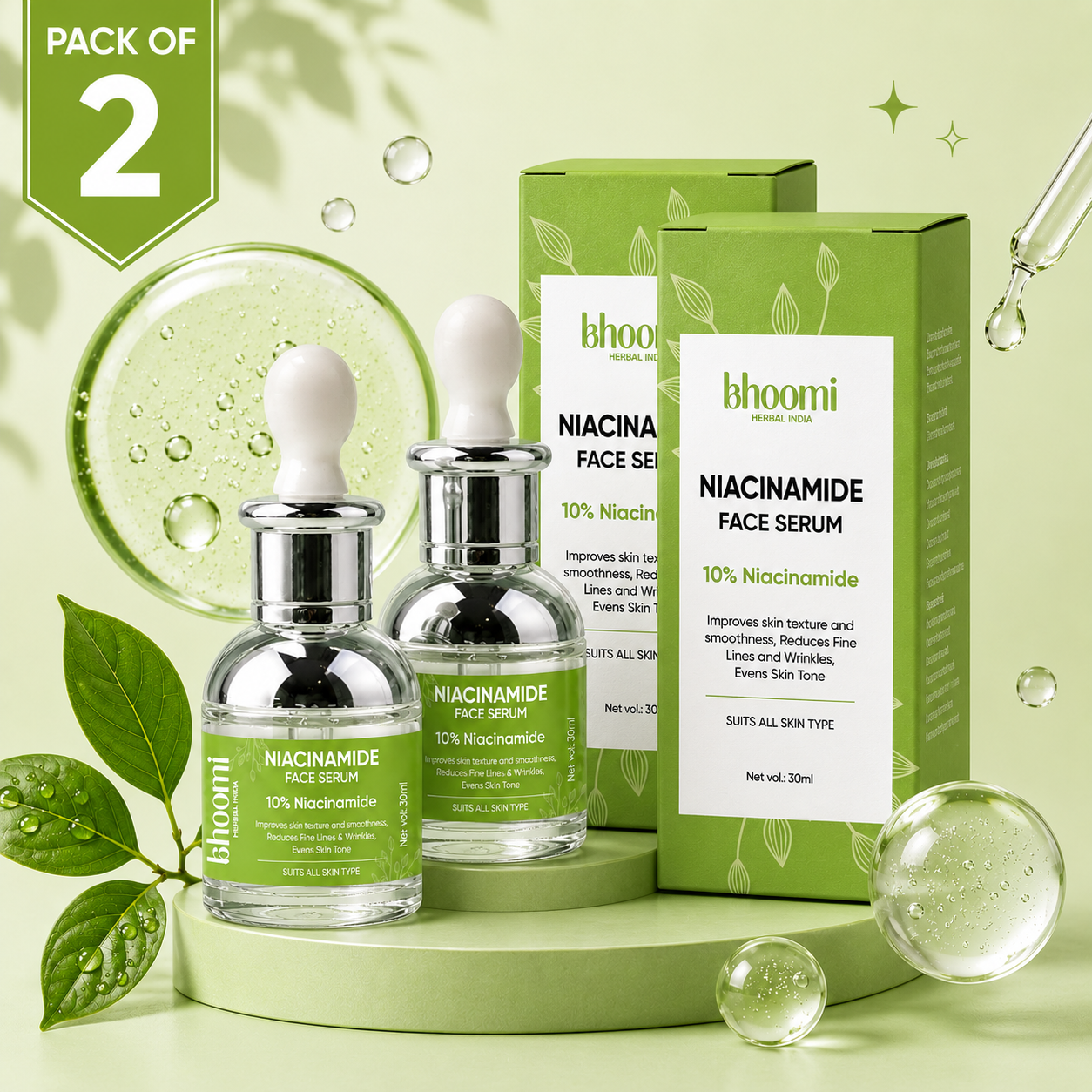 Bhoomi herbal India Niacinamide Face Serum 30 ml: 10% Niacinamide