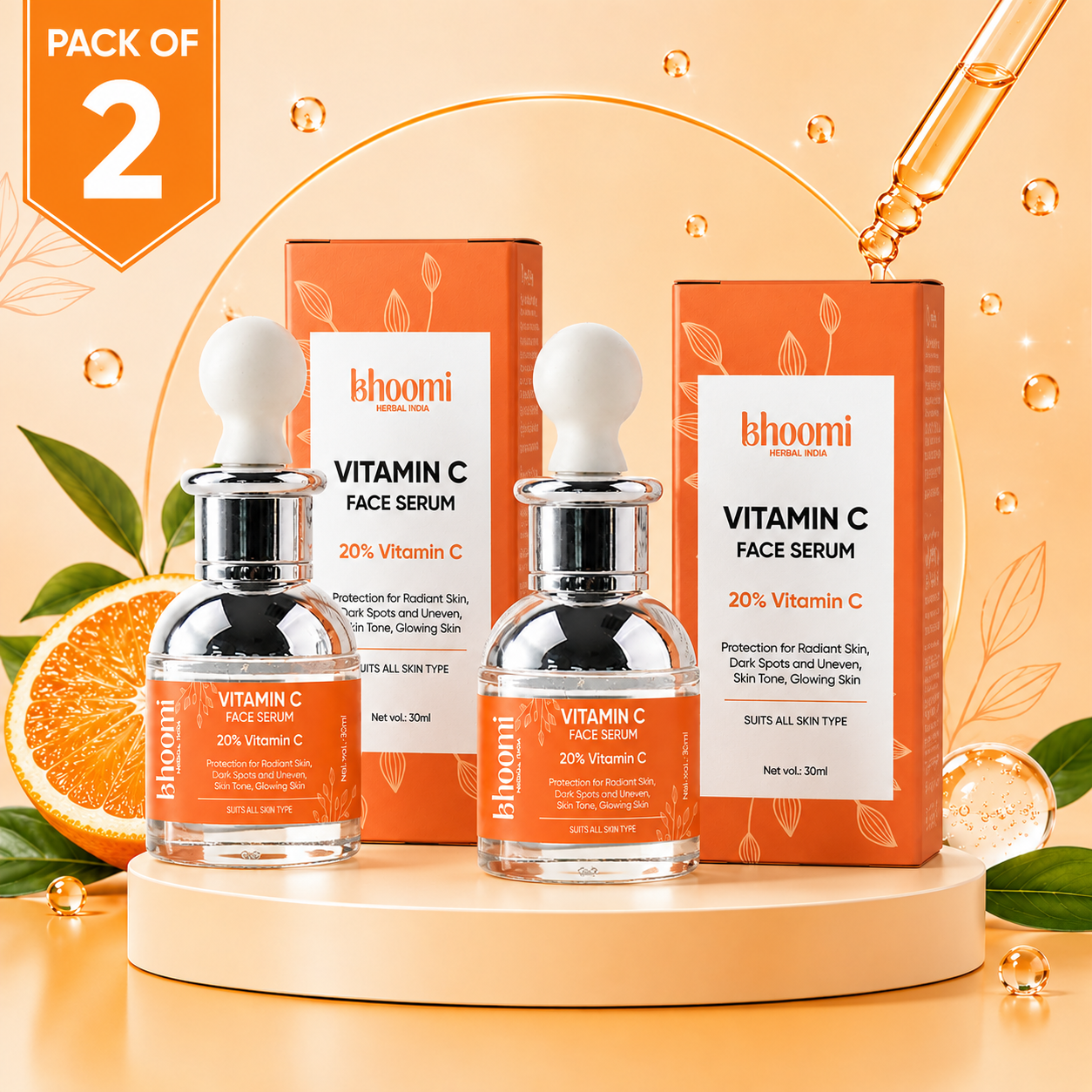 Bhoomi herbal India Vitamin C Face Serum (30 ml): 20% Vitamin C