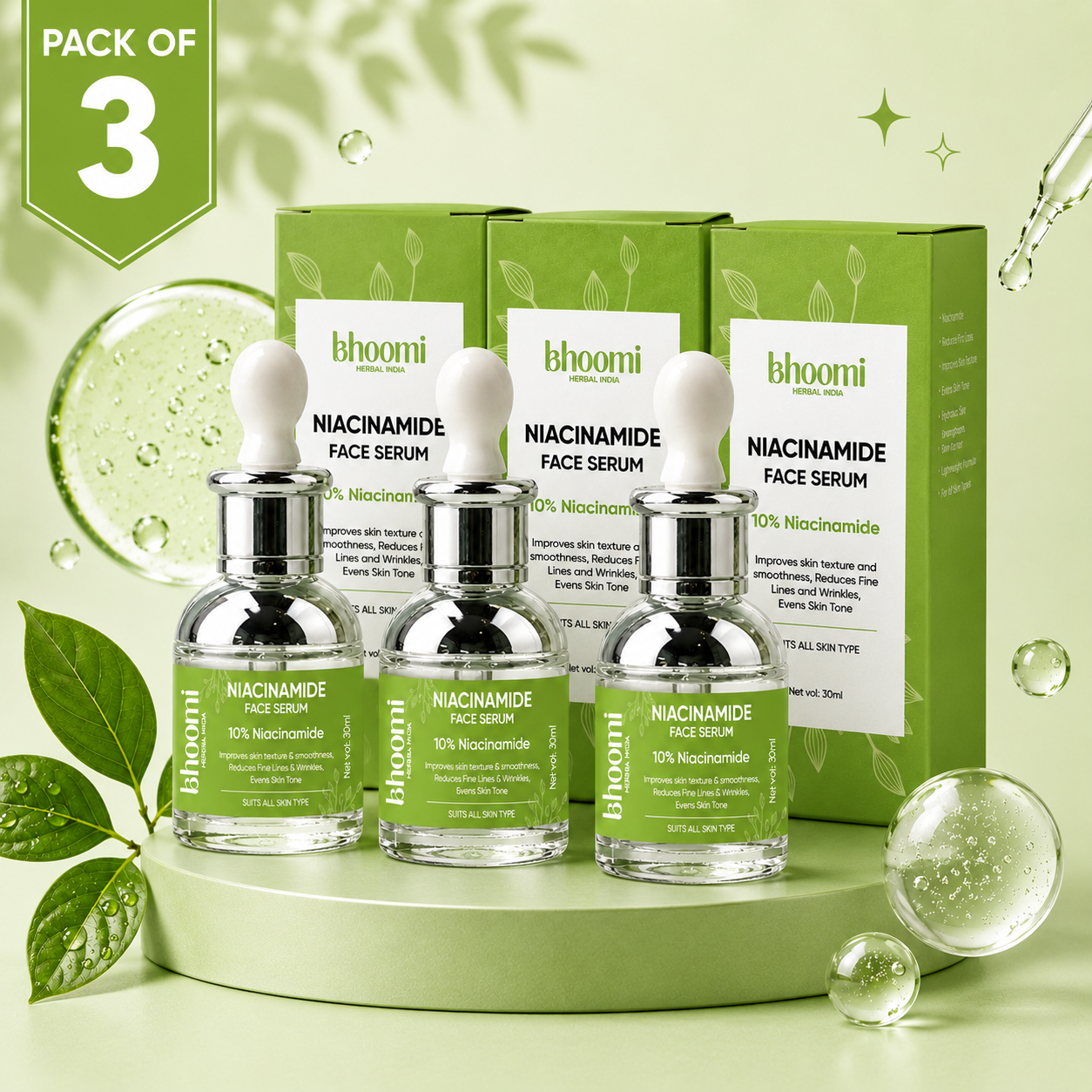 Bhoomi herbal India Niacinamide Face Serum 30 ml: 10% Niacinamide