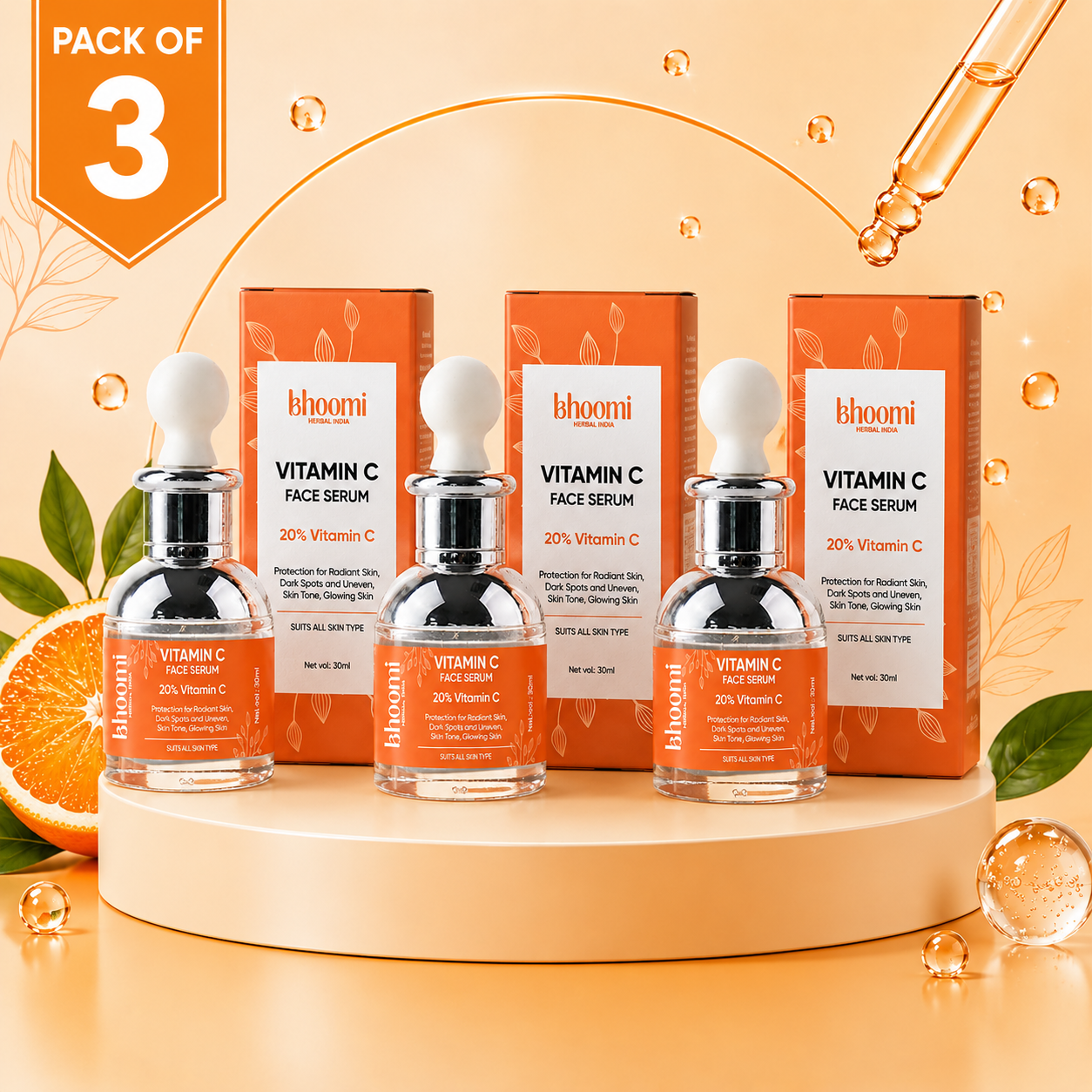 Bhoomi herbal India Vitamin C Face Serum (30 ml): 20% Vitamin C