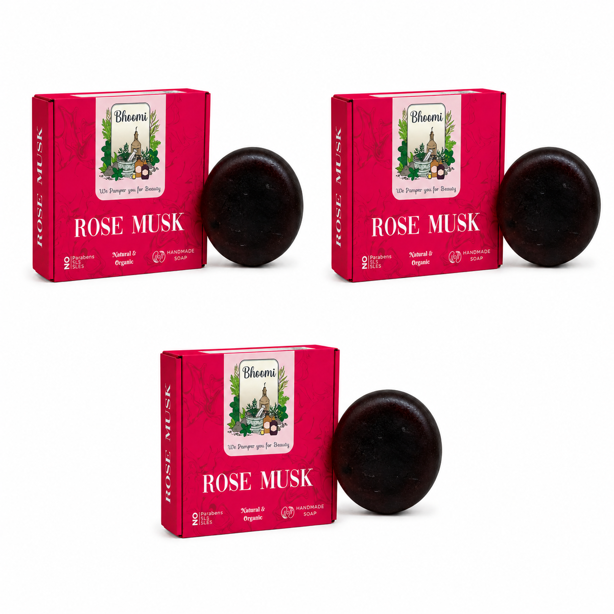Bhoomi Herbal India Rose Musk Handmade Soap