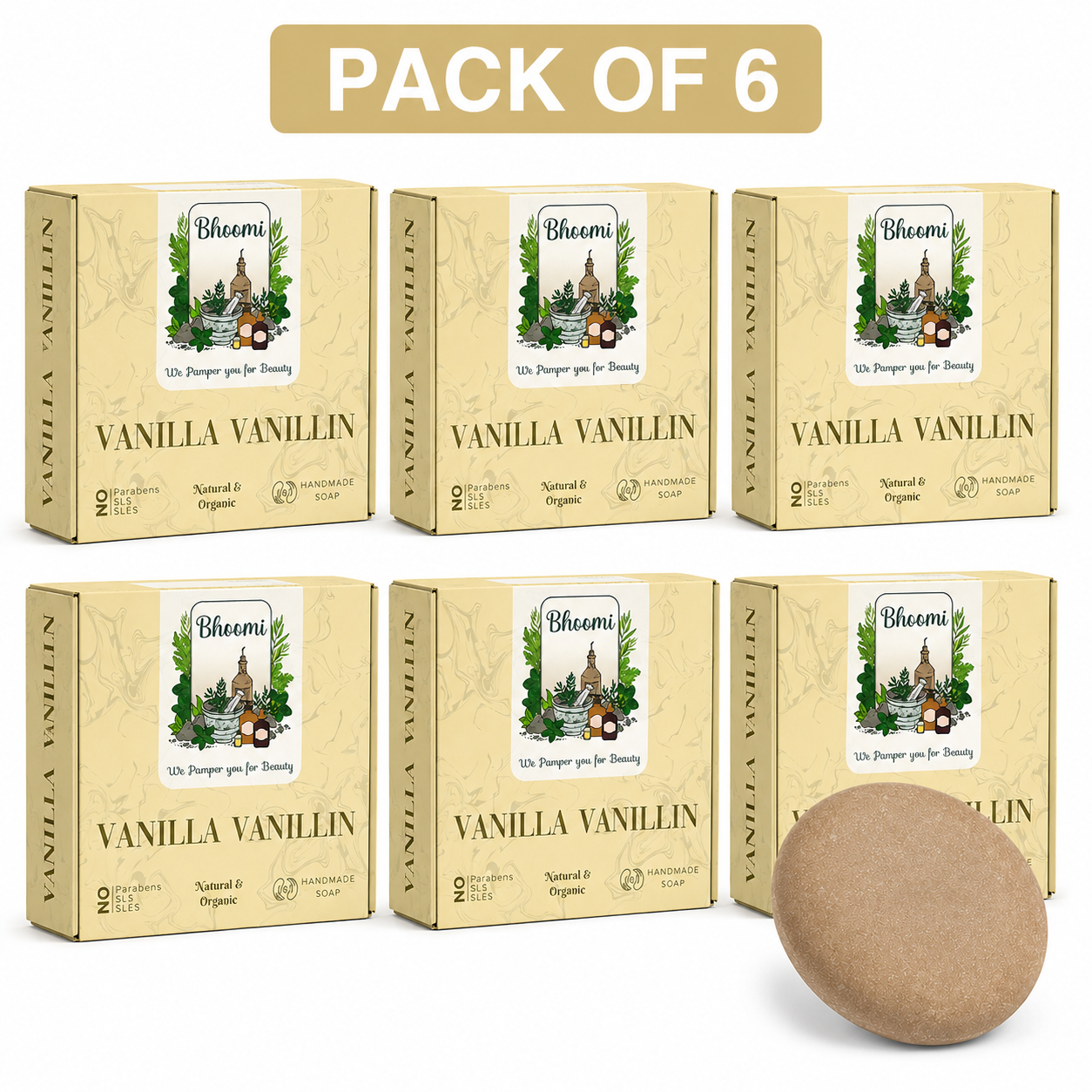 Bhoomi Herbal India Vanilla Vanillin Handmade Soap