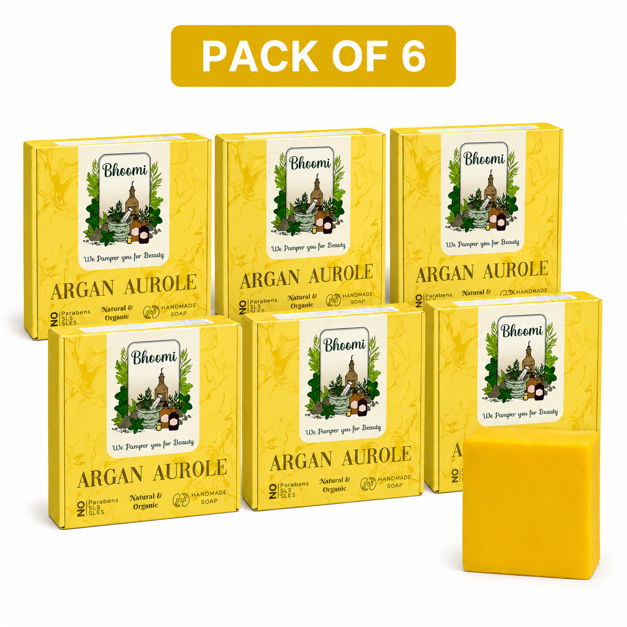 Bhoomi Herbal India Argan Aurole Handmade Soap, Handmade Soap, Natural and Organic