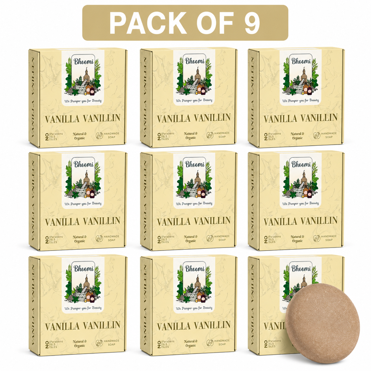 Bhoomi Herbal India Vanilla Vanillin Handmade Soap