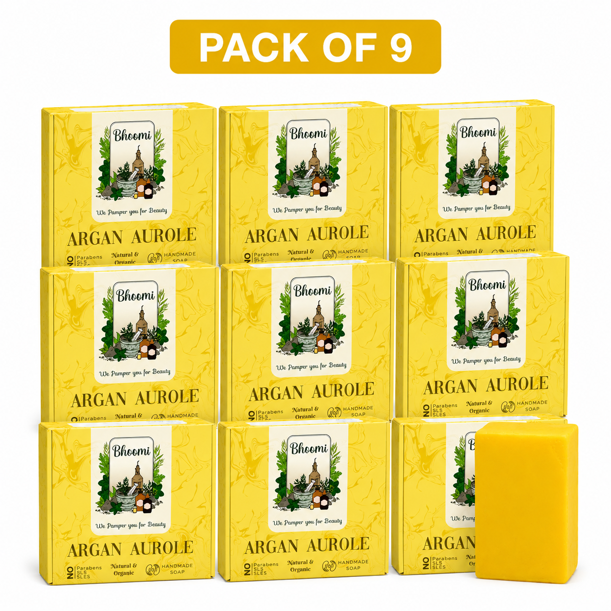 Bhoomi Herbal India Argan Aurole Handmade Soap, Handmade Soap, Natural and Organic