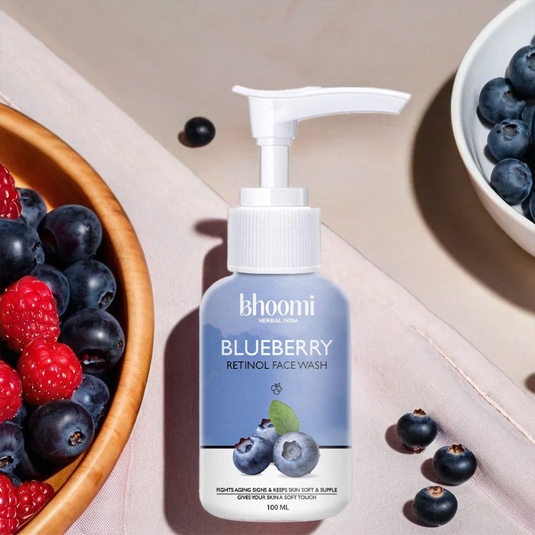 Bhoomi Herbal India Blueberry Retinol Face Wash (100 ml)