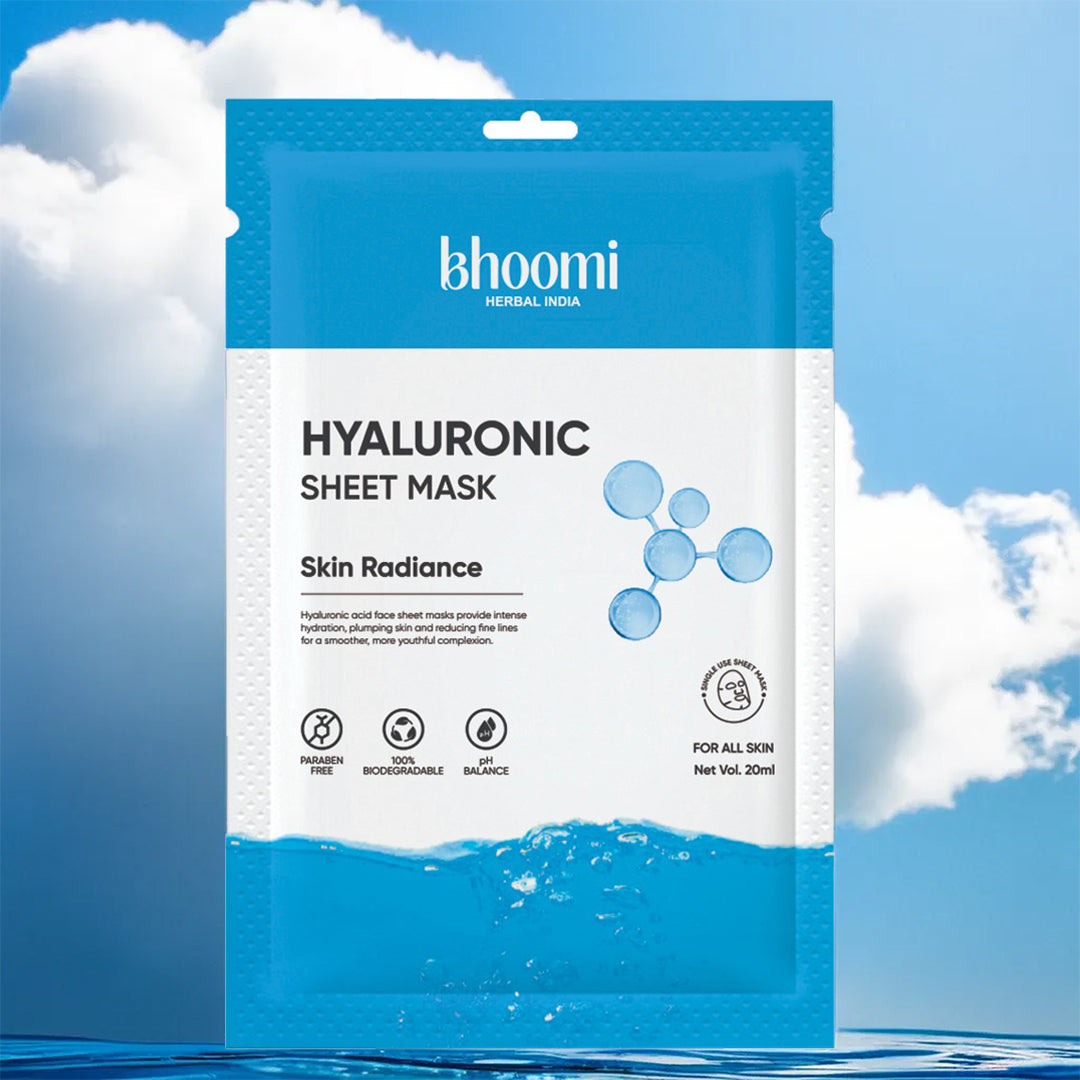 Bhoomi Herbal India Hyaluronic Sheet Mask (20 ml) Pack of 3