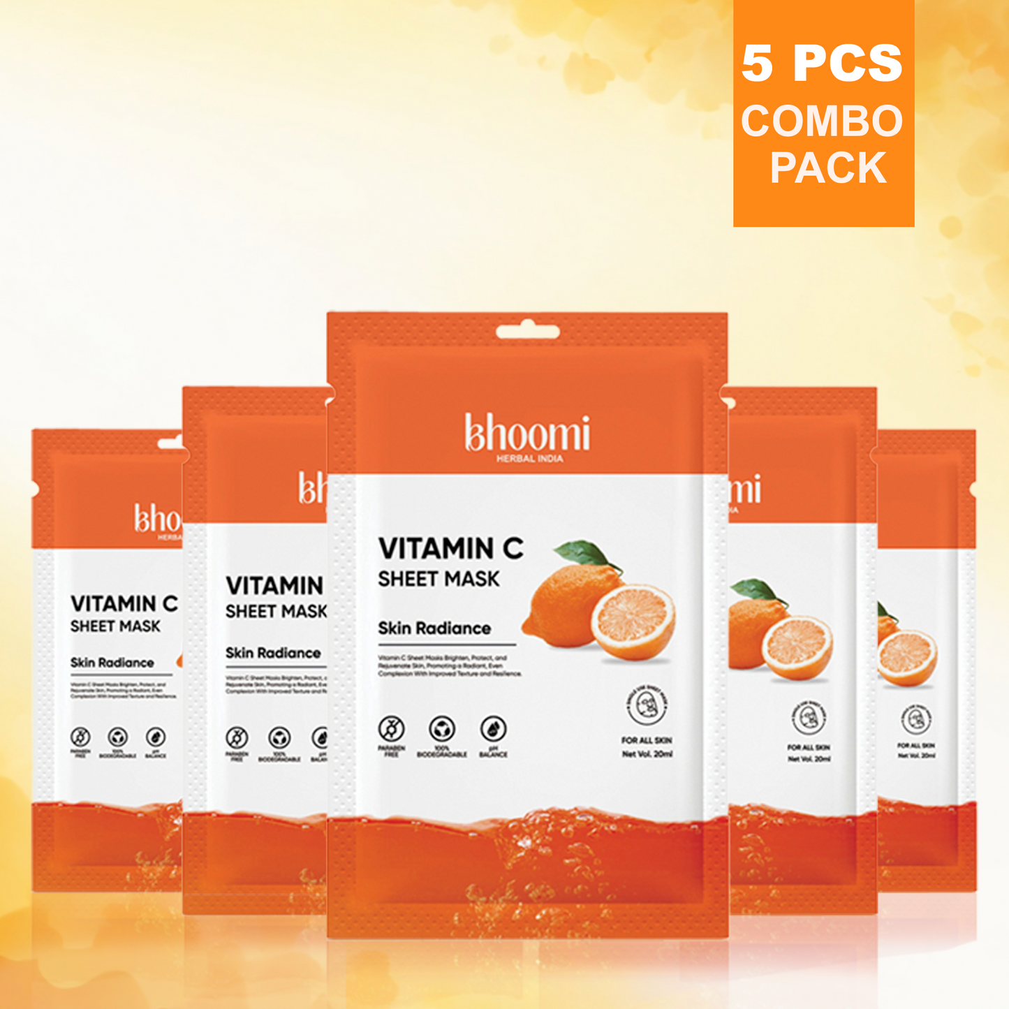 Bhoomi Herbal India Vitamin C Sheet Mask (20 ml)